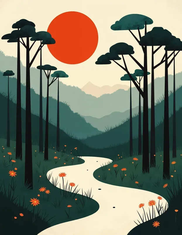 Ikko Tanaka Illustration Inspired  Style