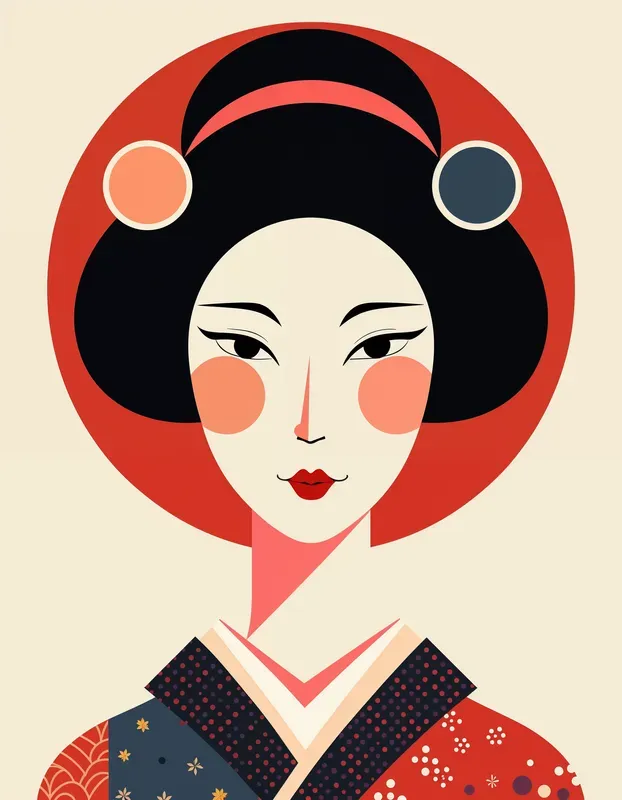 Ikko Tanaka Illustration Inspired  Style