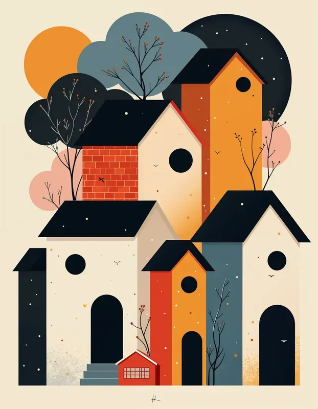 Ikko Tanaka Illustration Inspired  Style