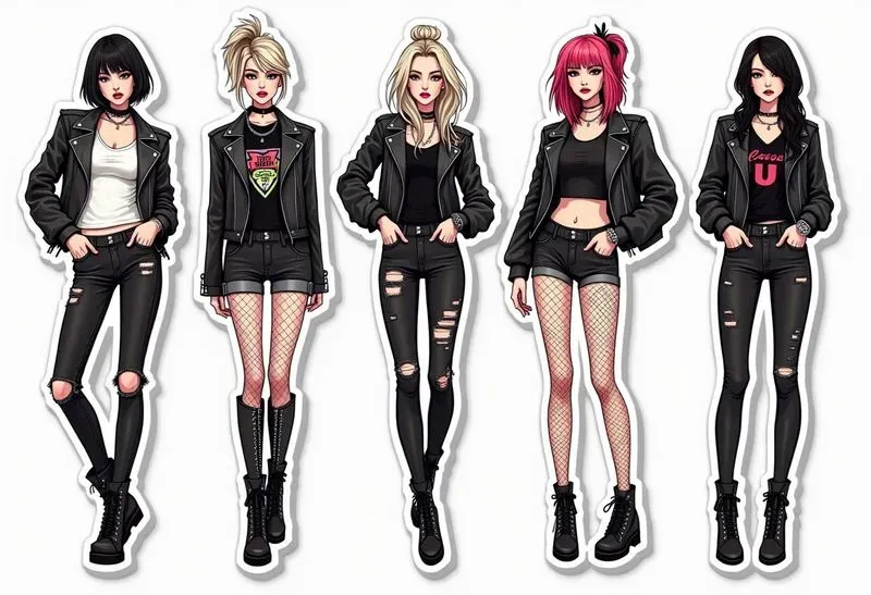 Sticker Fashion Illustration