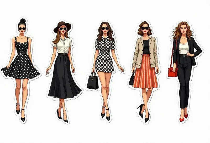 Sticker Fashion Illustration
