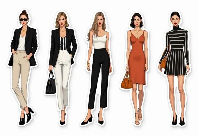 Sticker Fashion Illustration