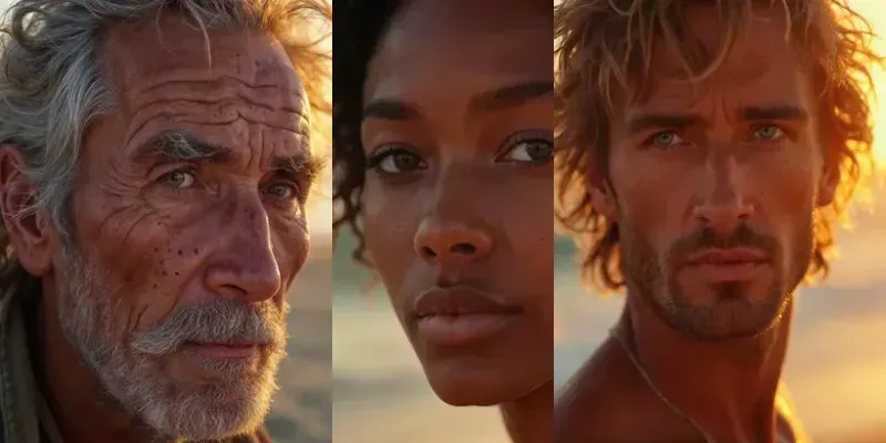 Hyperrealistic Golden Hour Portraits generated by undefined