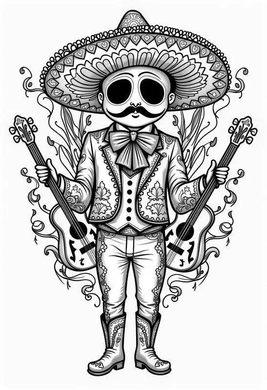 Coloring Book Days Of The Dead