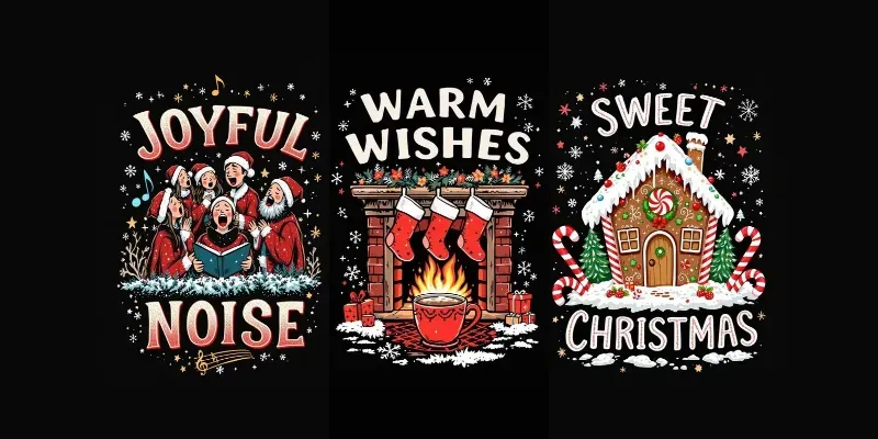 Festive Christmas Tshirt Designs