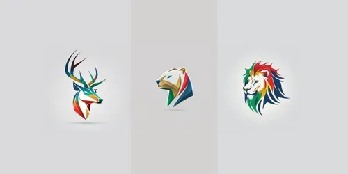 Abstract Animal Logos generated by midjourney