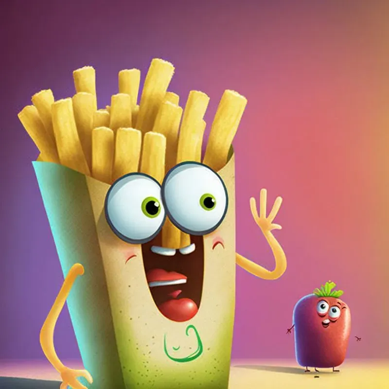 Animated Food Character
