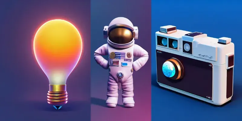 Cute 3d Icons generated by undefined
