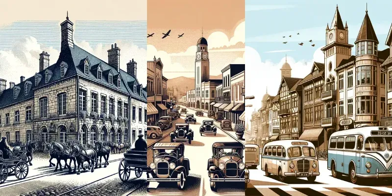 Historic Town Illustrations generated by undefined