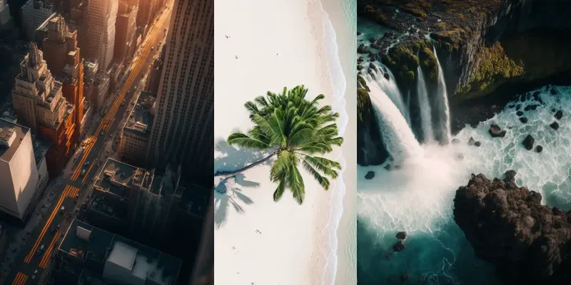 Drone Aerial Photos Of Beautiful Landscapes generated by undefined