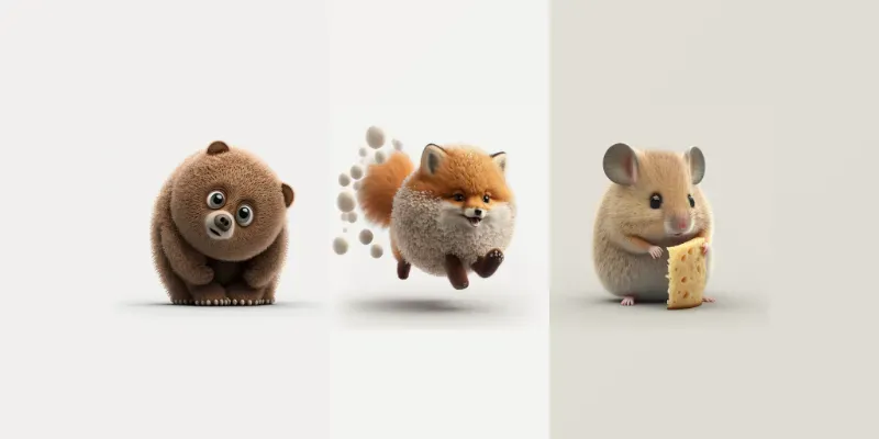 3D Fluffy Animals generated by undefined
