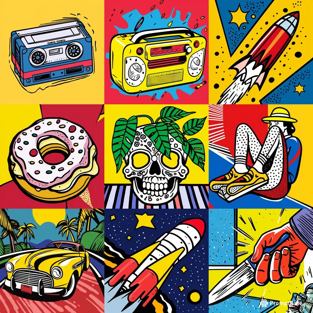 Tshirt Design Retro Pop Art