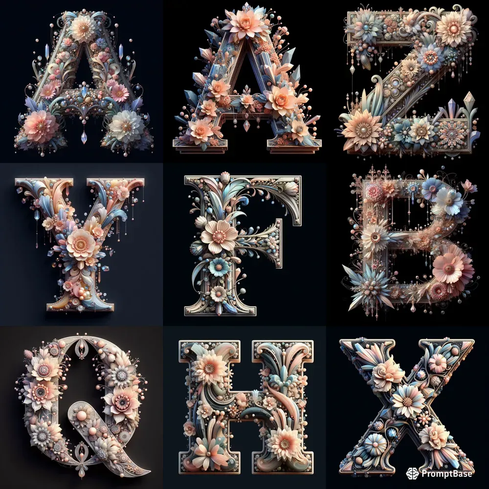 Flowing Font Letters