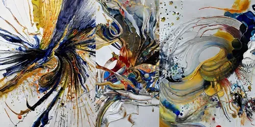 Abstract Expressive Ink Art generated by stable-diffusion