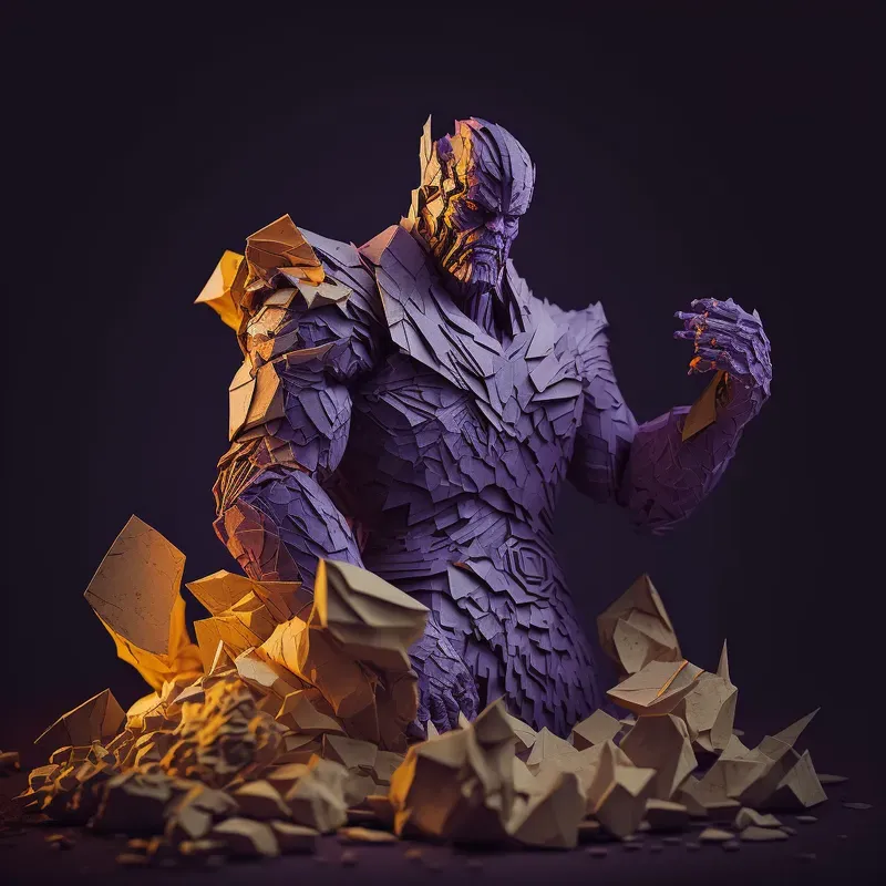 Superheroes And Villains In Paper Origami
