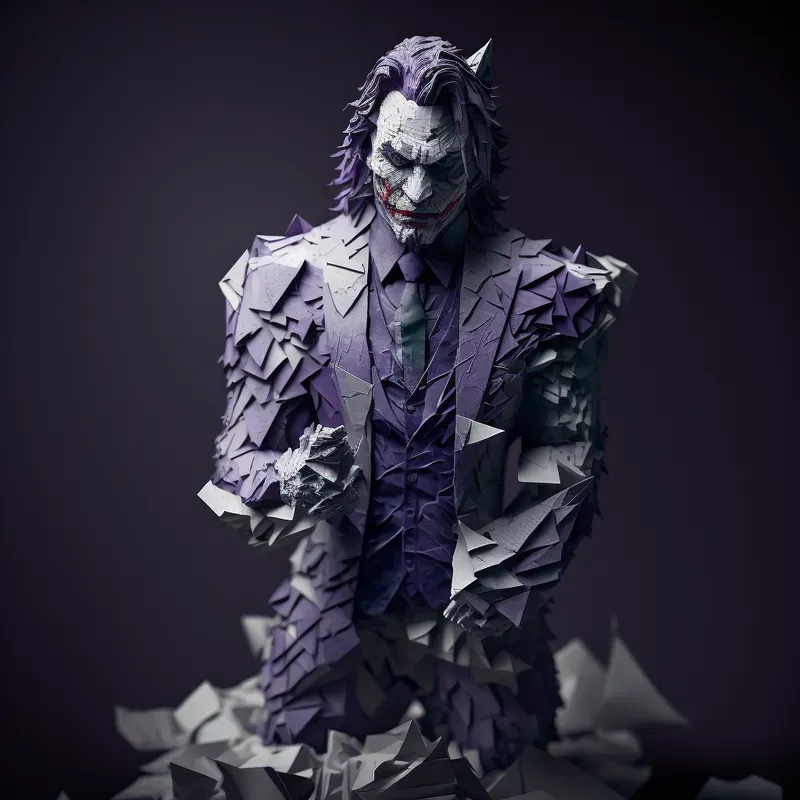 Superheroes And Villains In Paper Origami
