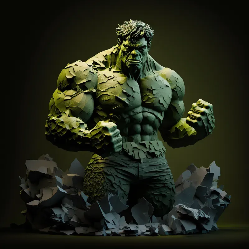 Superheroes And Villains In Paper Origami