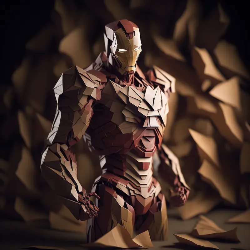 Superheroes And Villains In Paper Origami
