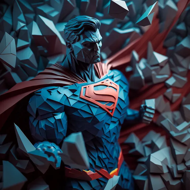 Superheroes And Villains In Paper Origami