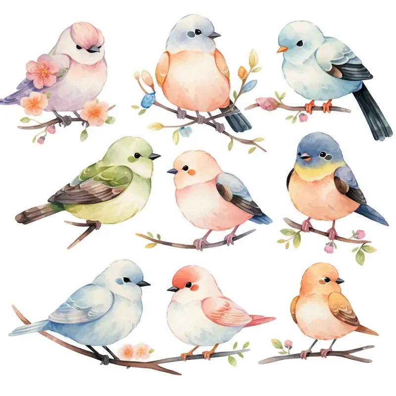 Soft Watercolor Clipart Sets