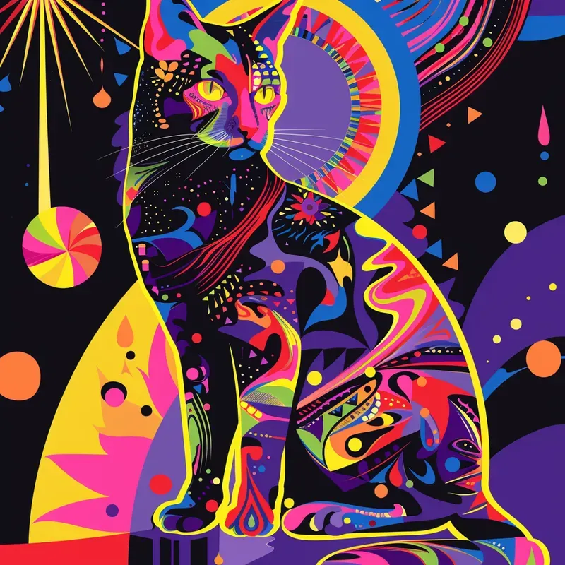 Psychedelic 1960s Animals