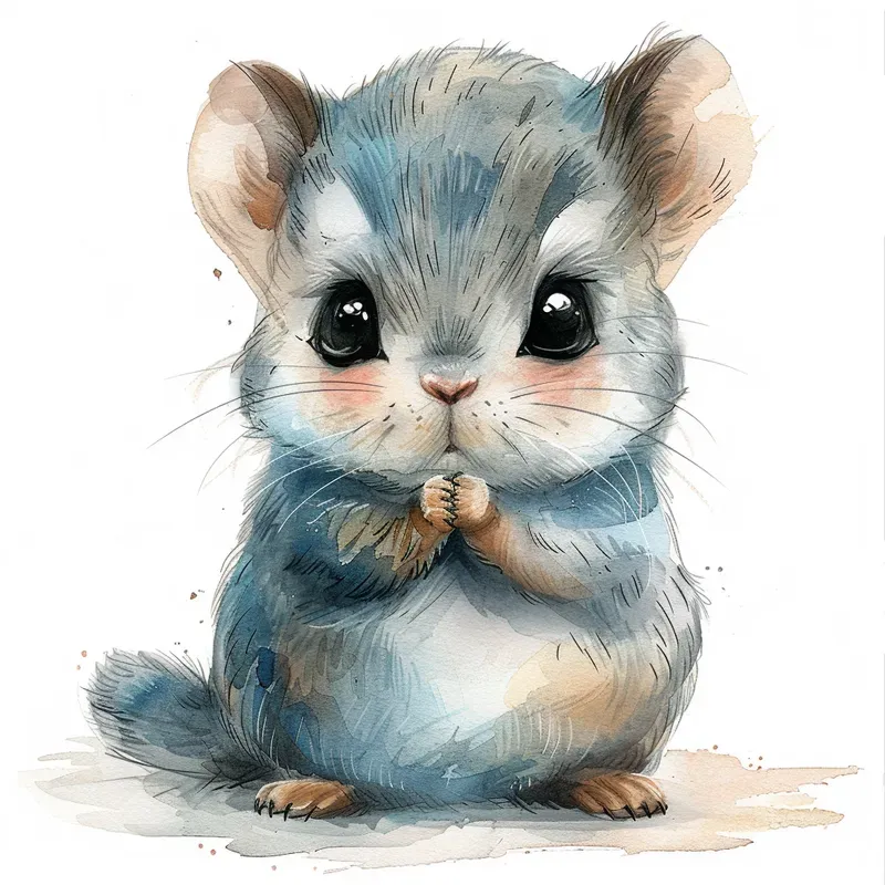 Watercolor Hand-drawn Cute Animals