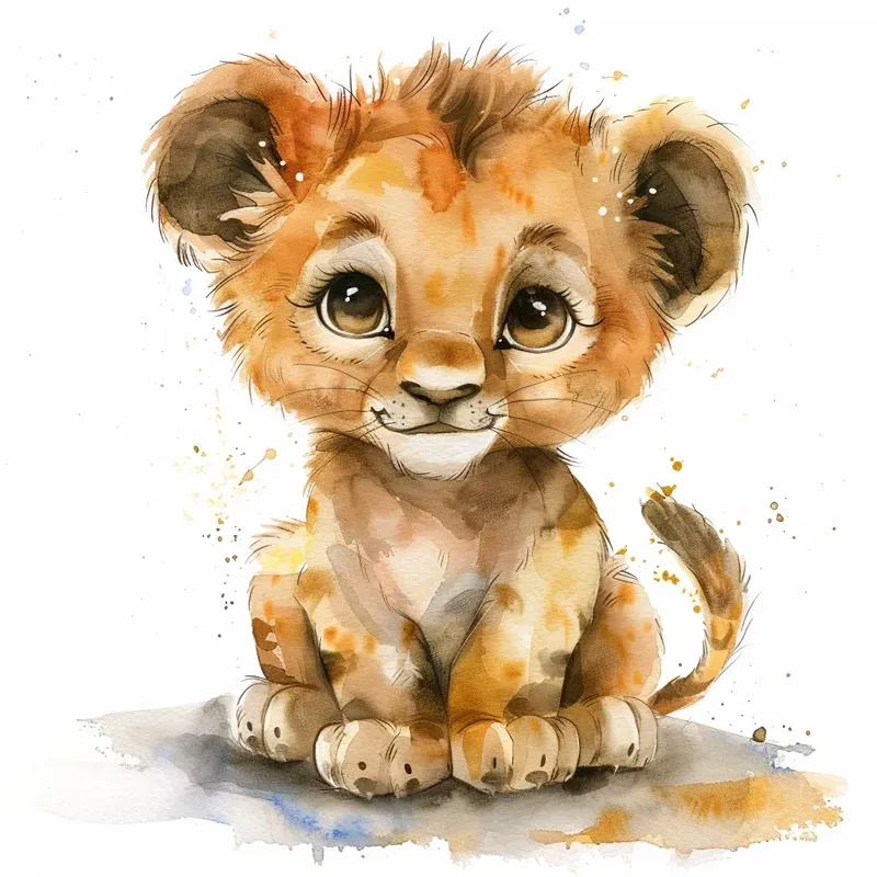 Watercolor Hand-drawn Cute Animals