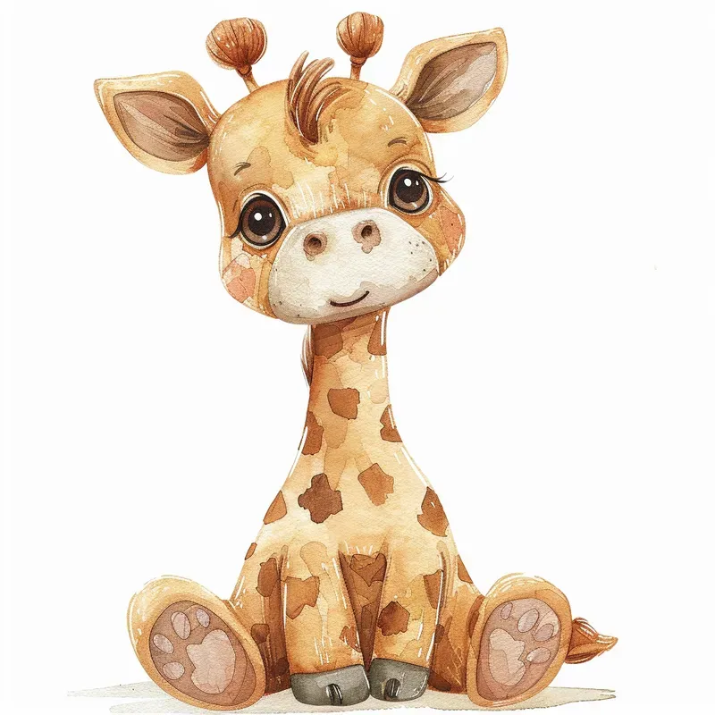 Watercolor Hand-drawn Cute Animals