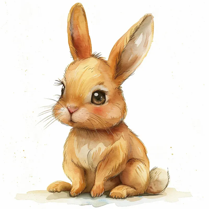 Watercolor Hand-drawn Cute Animals