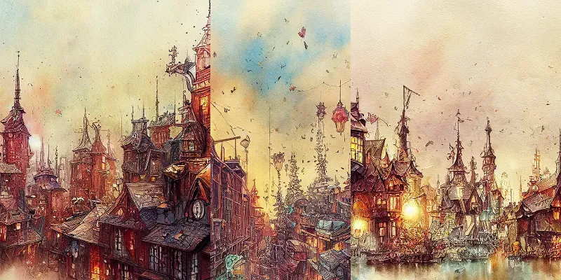 Detailed Fantasy City Art generated by undefined
