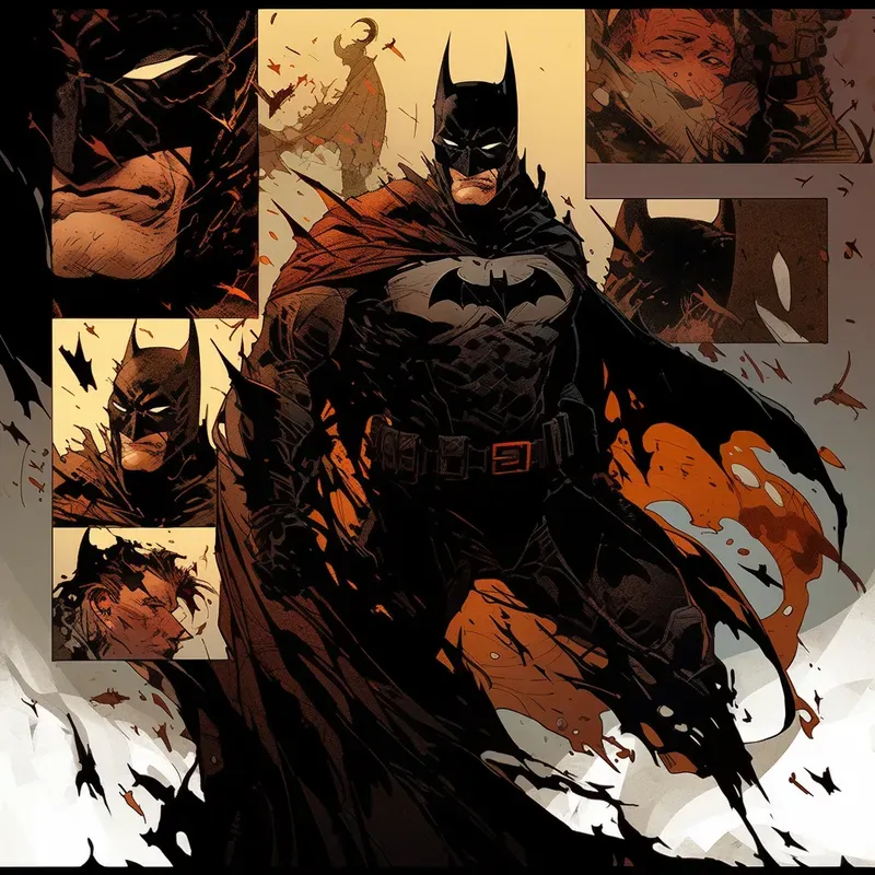 Powerful Superhero Comic Action Scenes