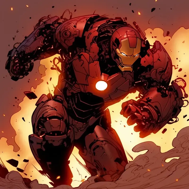 Powerful Superhero Comic Action Scenes