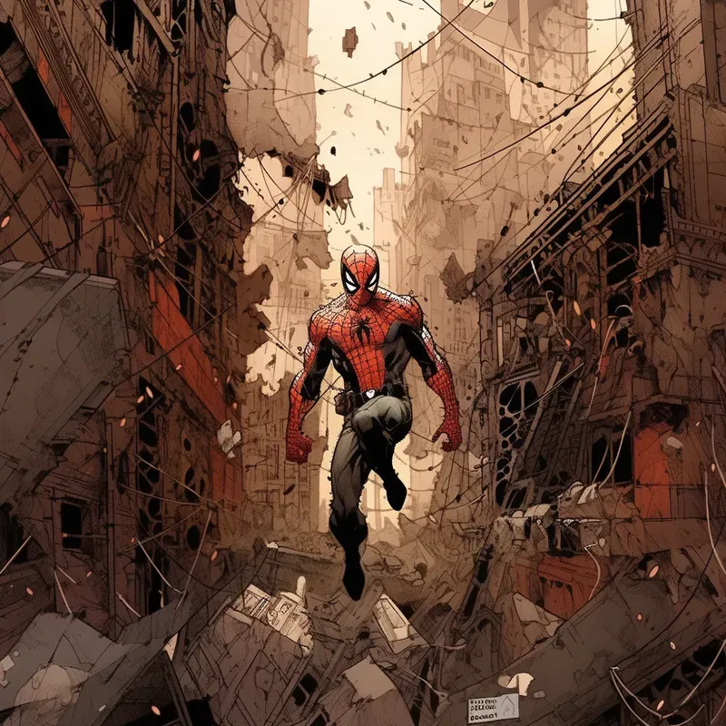 Powerful Superhero Comic Action Scenes