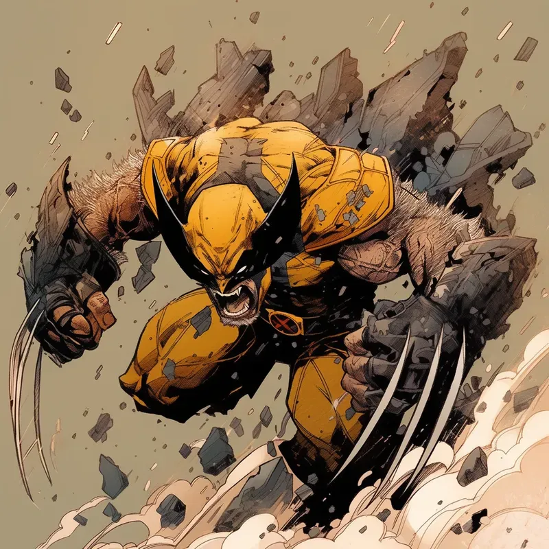 Powerful Superhero Comic Action Scenes