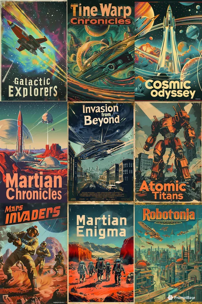 1940s Retro Scifi Posters