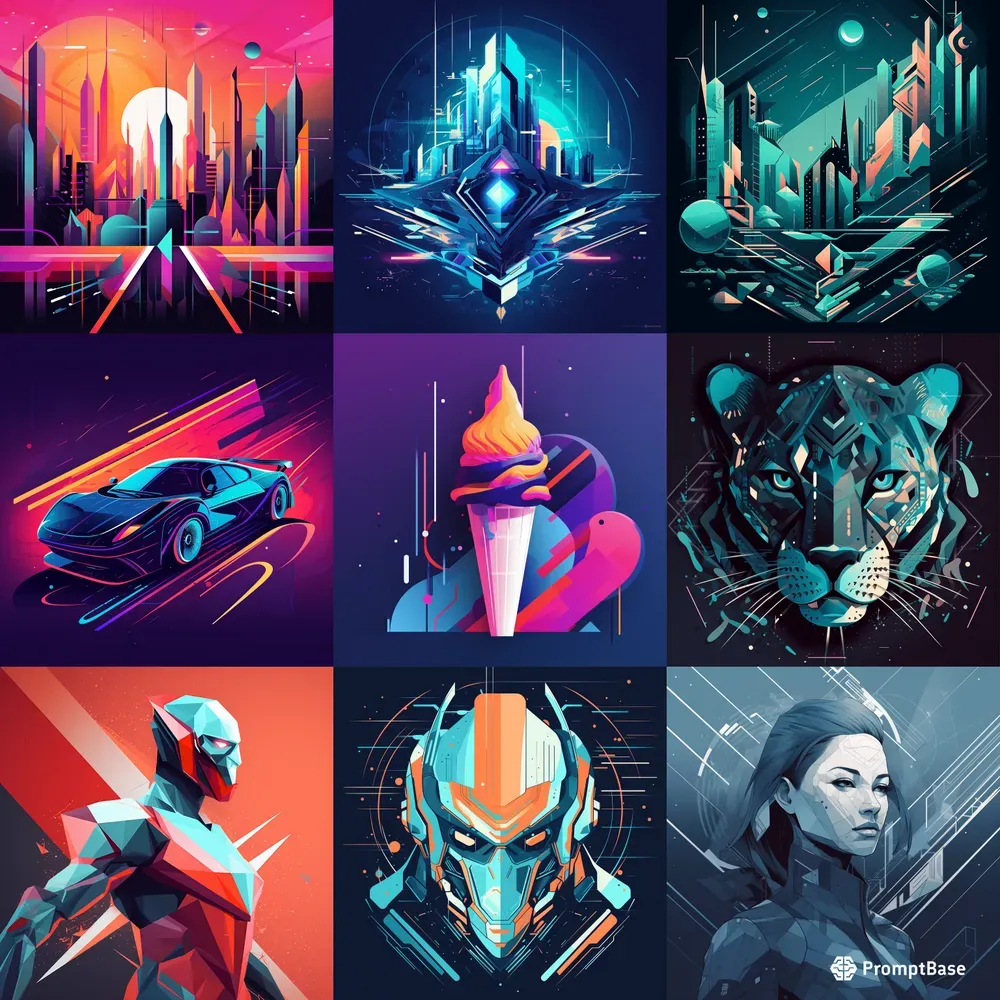Futuristic Dynamic Tshirt Designs