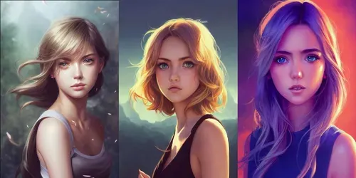 Blonde Female Portraits generated by midjourney