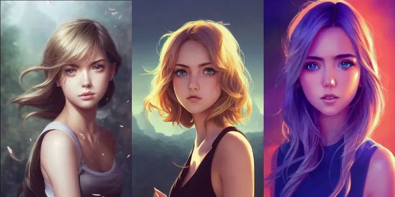 Blonde Female Portraits generated by undefined