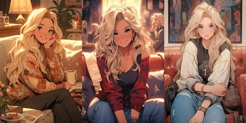 Cartoon Realism Dreamy Women Portraits generated by midjourney