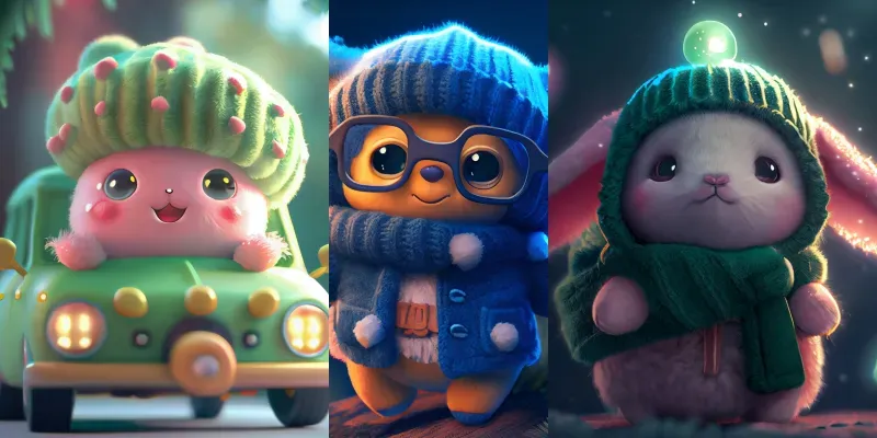 Cute Pokemon Style Characters generated by undefined