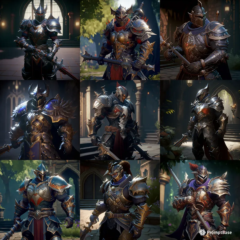 Armored Characters With Weapons