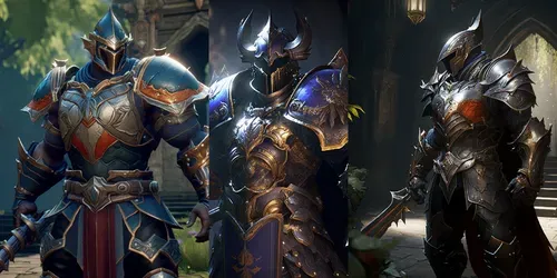 Armored Characters With Weapons generated by midjourney