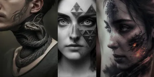 Black And Grey Realistic Tattoos generated by midjourney