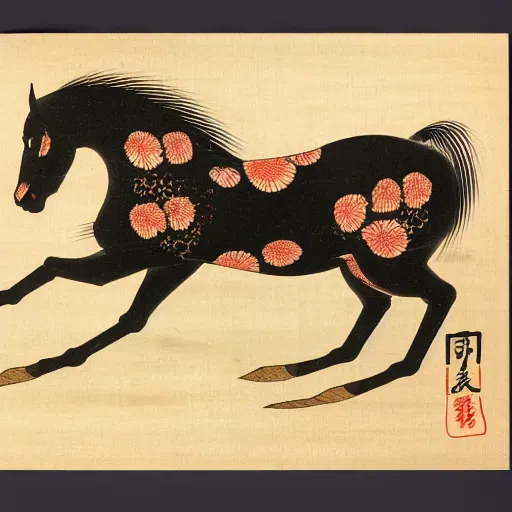 Japanese Ukiyo-e Woodblock Print Style