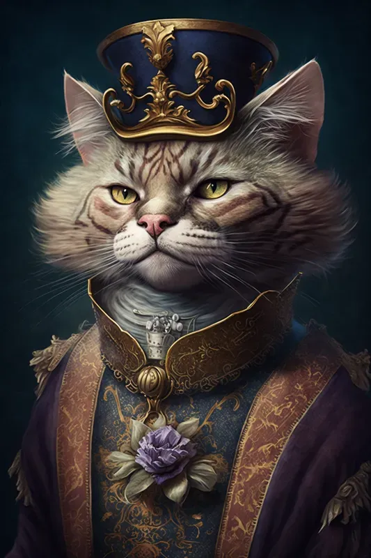 Poster Aristocrat Animals With Crowns