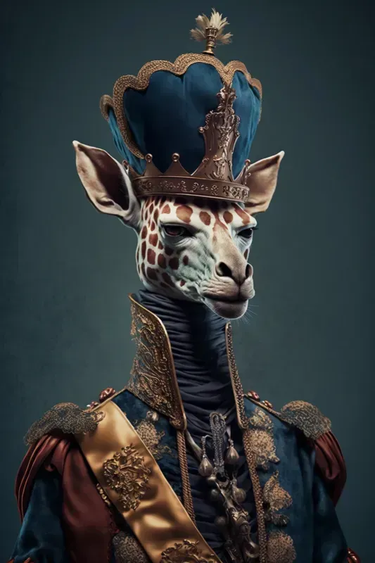 Poster Aristocrat Animals With Crowns