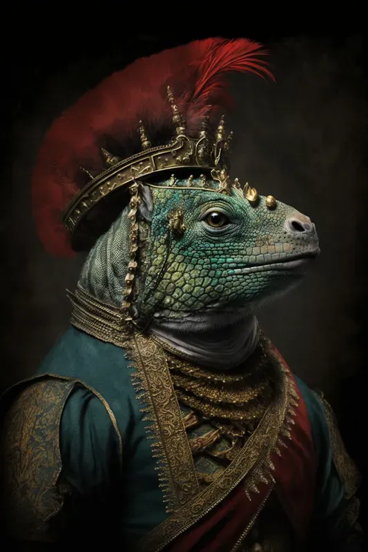 Poster Aristocrat Animals With Crowns