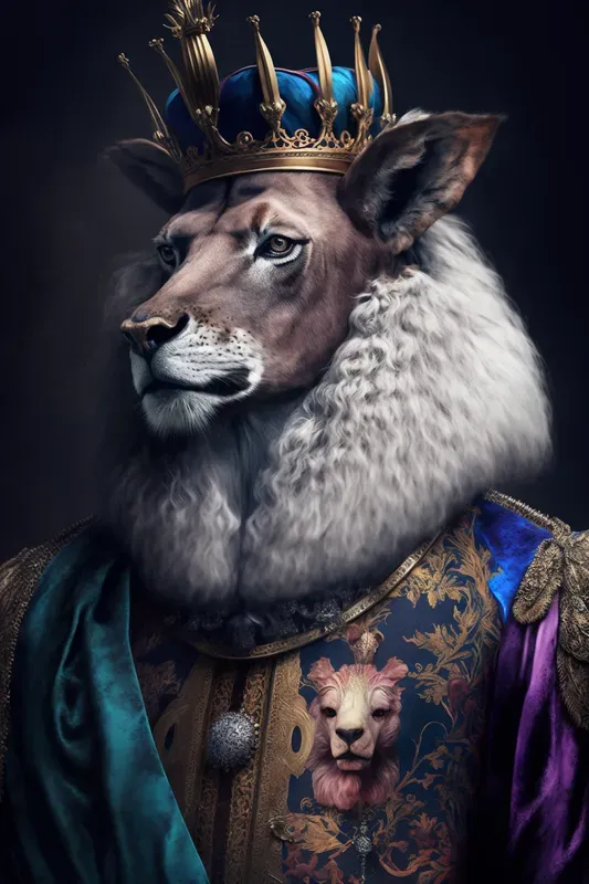 Poster Aristocrat Animals With Crowns