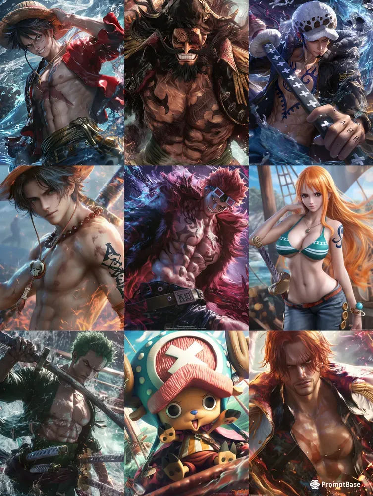 Epic Realistic One Piece Characters