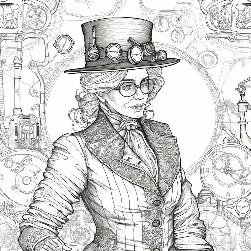 Steampunk Coloring Books